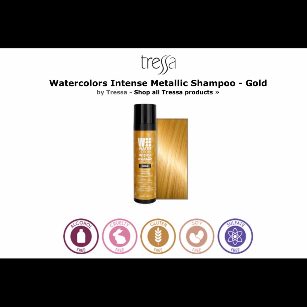 Metallic Gold TRESSA color depositing shampoo